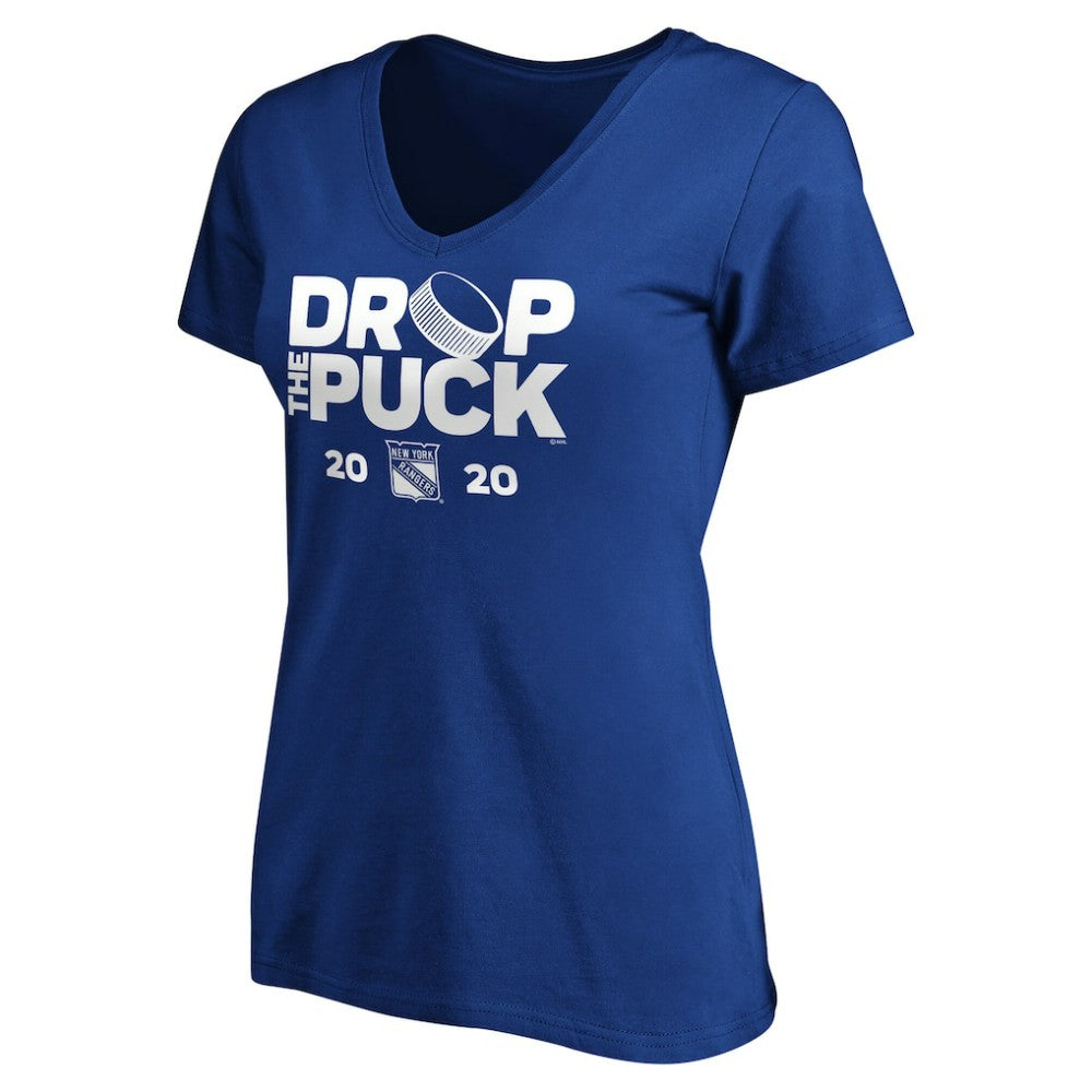 New York Rangers Women's Drop the Puck V-Neck T-Shirt -  NHL T-shirts