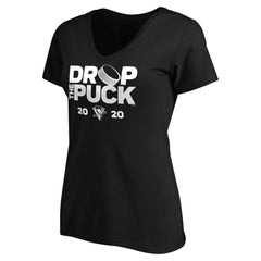 Pittsburgh Penguins Women's Drop the Puck V-Neck T-Shirt -  NHL T-shirts