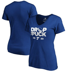 St. Louis Blues Women's Drop the Puck V-Neck T-Shirt -  NHL T-shirts