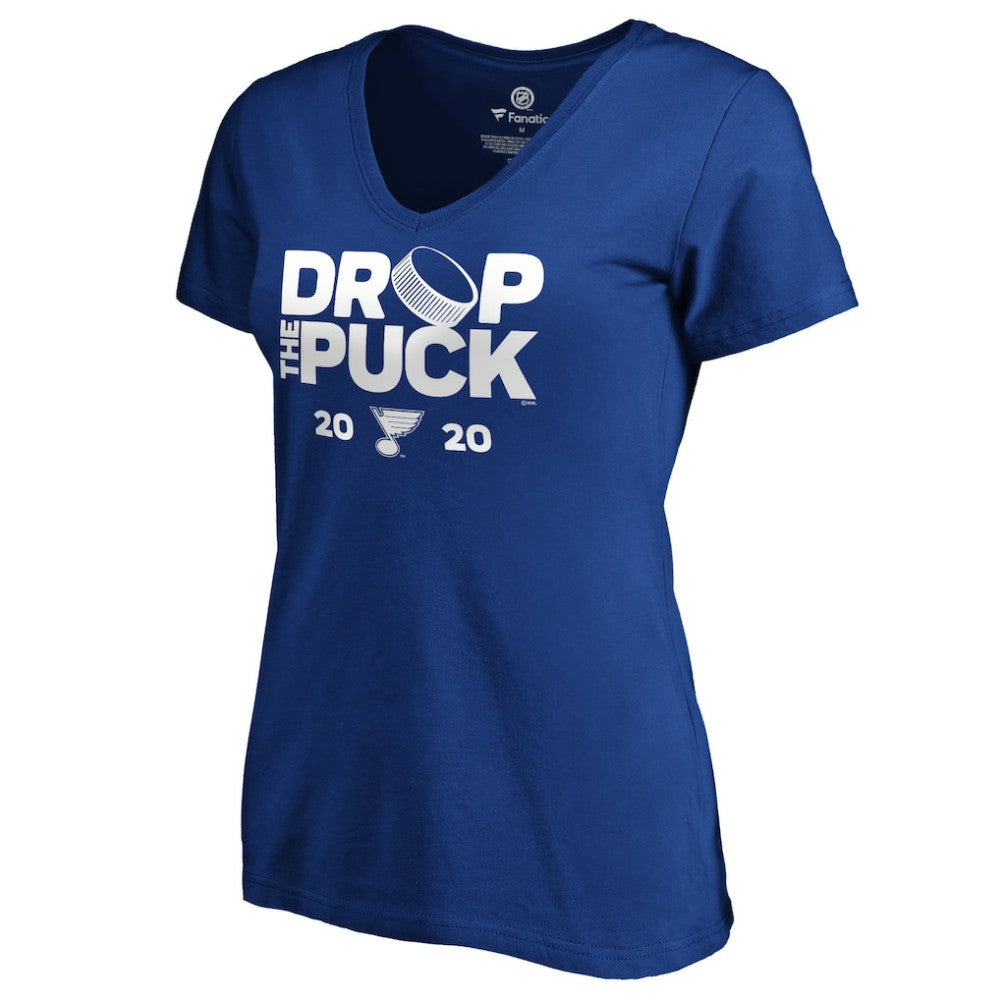 St. Louis Blues Women's Drop the Puck V-Neck T-Shirt -  NHL T-shirts