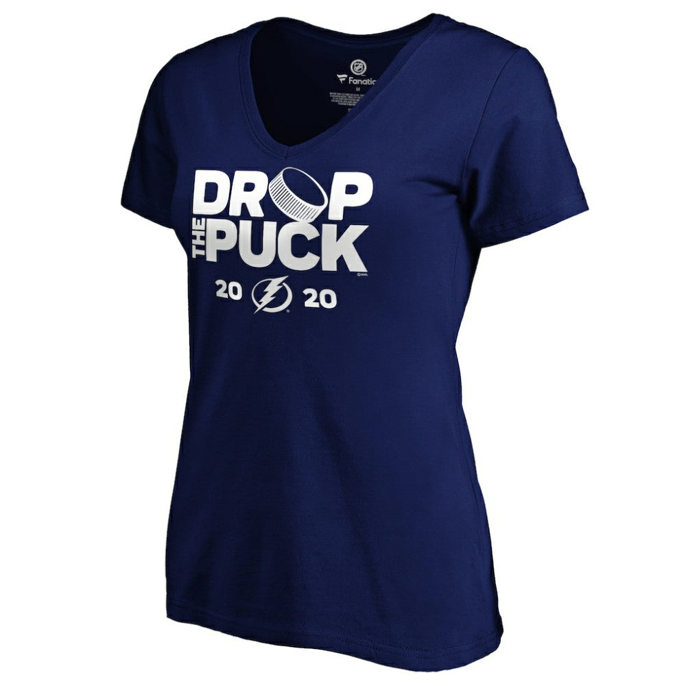 Tampa Bay Lightning Women's Drop the Puck V-Neck T-Shirt -  NHL T-shirts