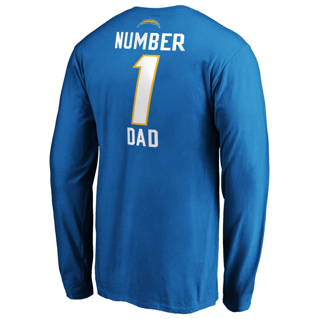Los Angeles Chargers #1 Dad Long Sleeve Team Logo T-Shirt | NFL Hot