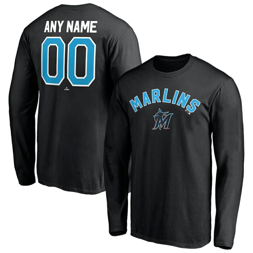 Miami Marlins Personalized Winning Streak Name & Number Long Sleeve T-Shirt - MLB T-shirts