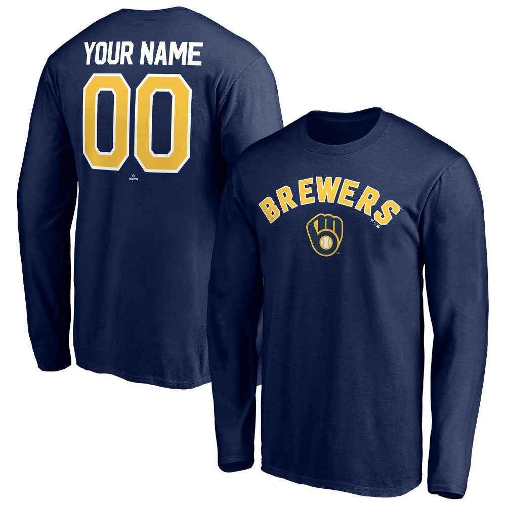 Milwaukee Brewers Personalized Winning Streak Name & Number Long Sleeve T-Shirt - MLB T-shirts