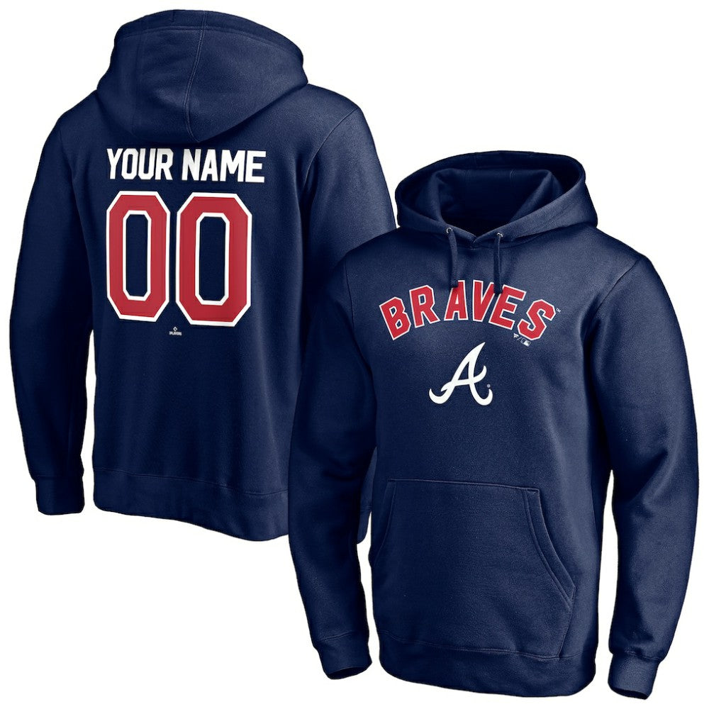 Atlanta Braves Personalized Winning Streak Name & Number Pullover Hoodie - MLB Hoodies