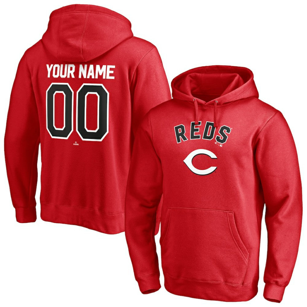 Cincinnati Reds Personalized Winning Streak Name & Number Pullover Hoodie - MLB Hoodies