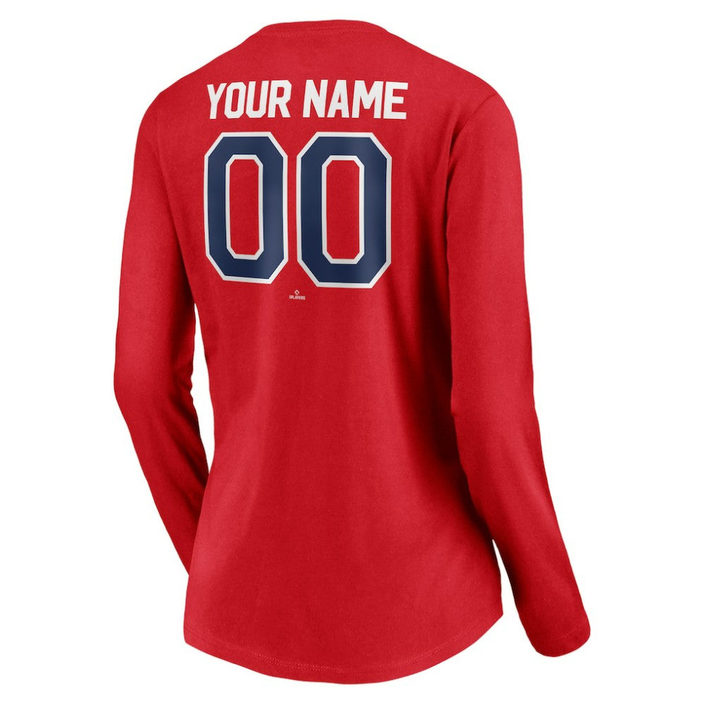 Philadelphia Phillies Women's Personalized Winning Streak Name & Number Long Sleeve V-Neck T-Shirt - MLB T-shirts