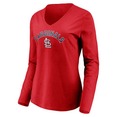 St. Louis Cardinals Women's Personalized Winning Streak Name & Number Long Sleeve V-Neck T-Shirt - MLB T-shirts