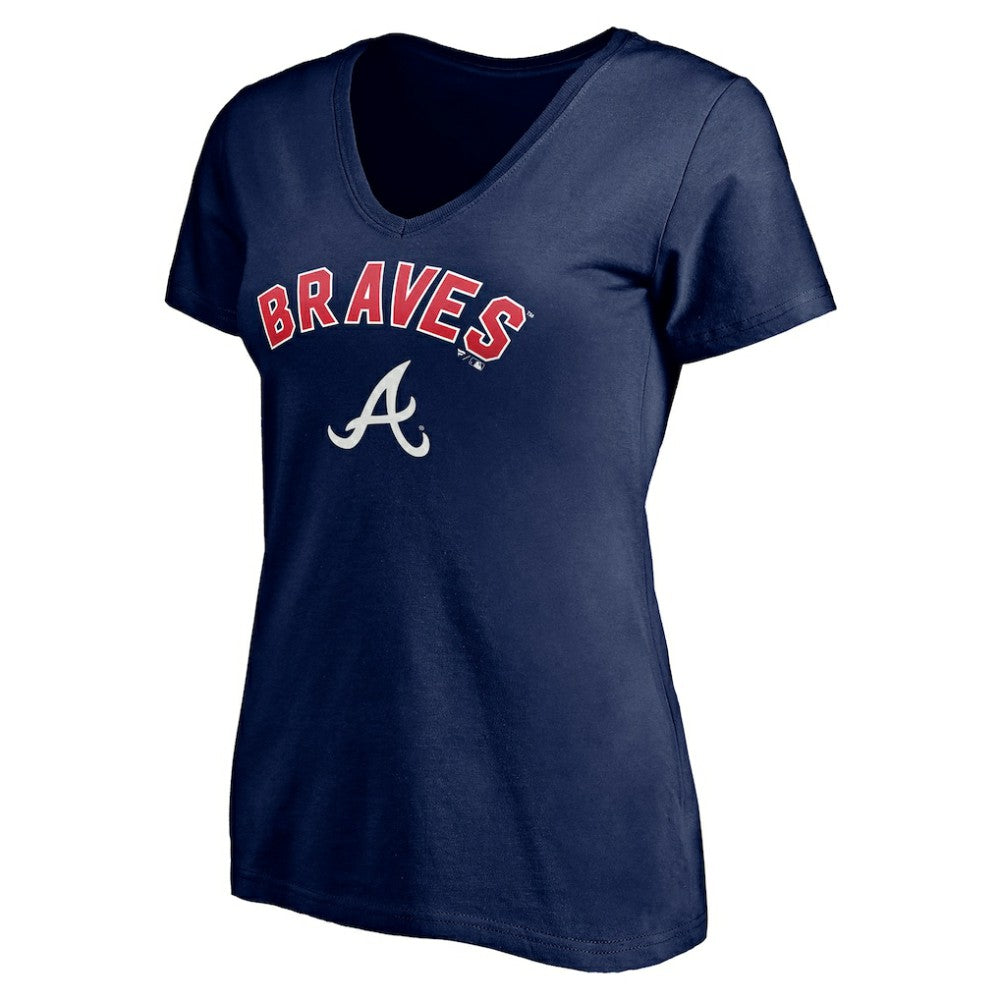 Atlanta Braves Women's Personalized Winning Streak Name & Number V-Neck T-Shirt - MLB T-shirts