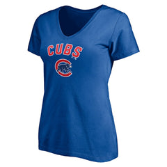 Chicago Cubs Women's Personalized Winning Streak Name & Number V-Neck T-Shirt - MLB T-shirts