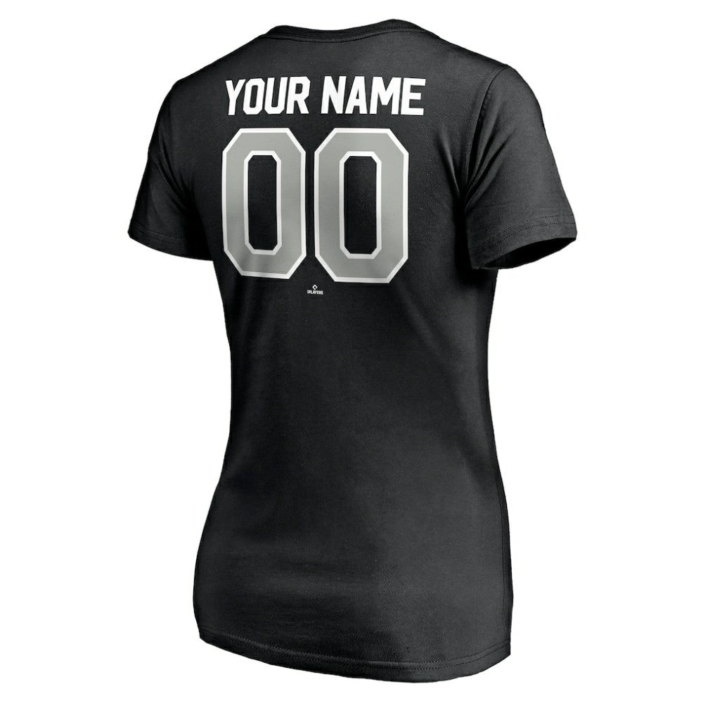 Chicago White Sox Women's Personalized Winning Streak Name & Number V-Neck T-Shirt - MLB T-shirts