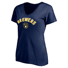 Milwaukee Brewers Women's Personalized Winning Streak Name & Number V-Neck T-Shirt - MLB T-shirts