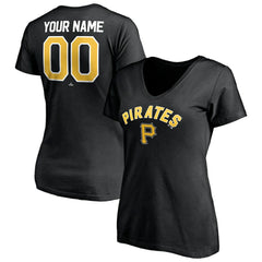 Pittsburgh Pirates Women's Personalized Winning Streak Name & Number V-Neck T-Shirt - MLB T-shirts