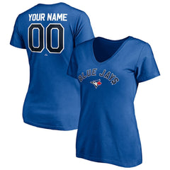 Toronto Blue Jays Women's Personalized Winning Streak Name & Number V-Neck T-Shirt - MLB T-shirts