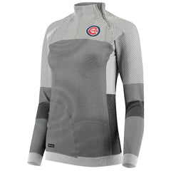 Chicago Cubs Levelwear Women's Verse Asymmetrical Raglan Tri-Blend Quarter-Zip Jacket - MLB Jackets