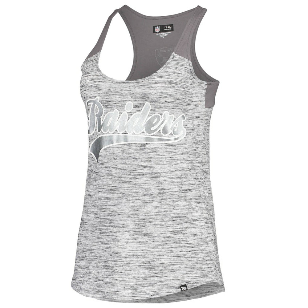 Las Vegas Raiders Women's Space Dye Racerback Scoop Neck Tank Top | NFL On sale