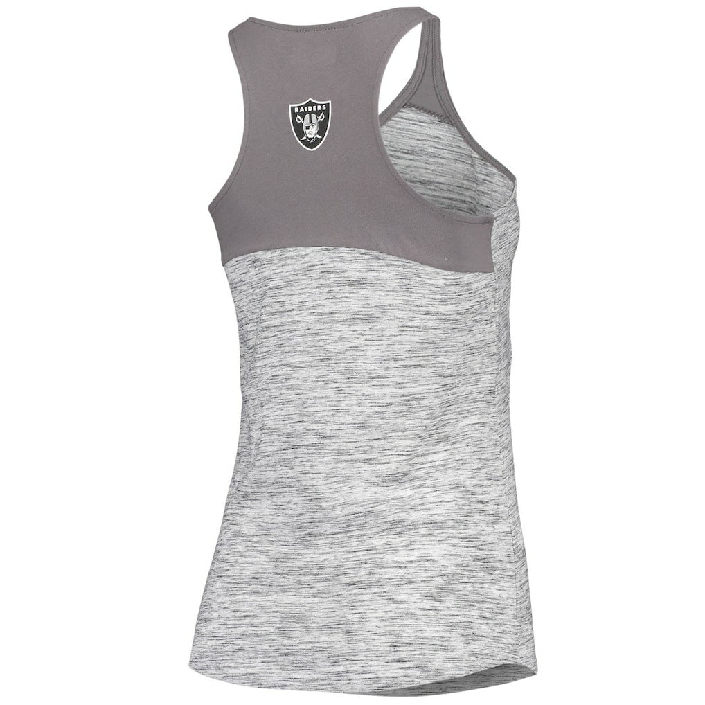Las Vegas Raiders Women's Space Dye Racerback Scoop Neck Tank Top | NFL On sale
