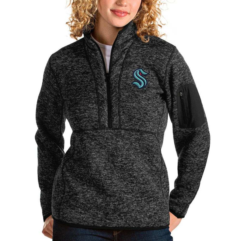 Seattle Kraken Antigua Women's Fortune Half-Zip Sweatshirt -  NHL Sweatshirts