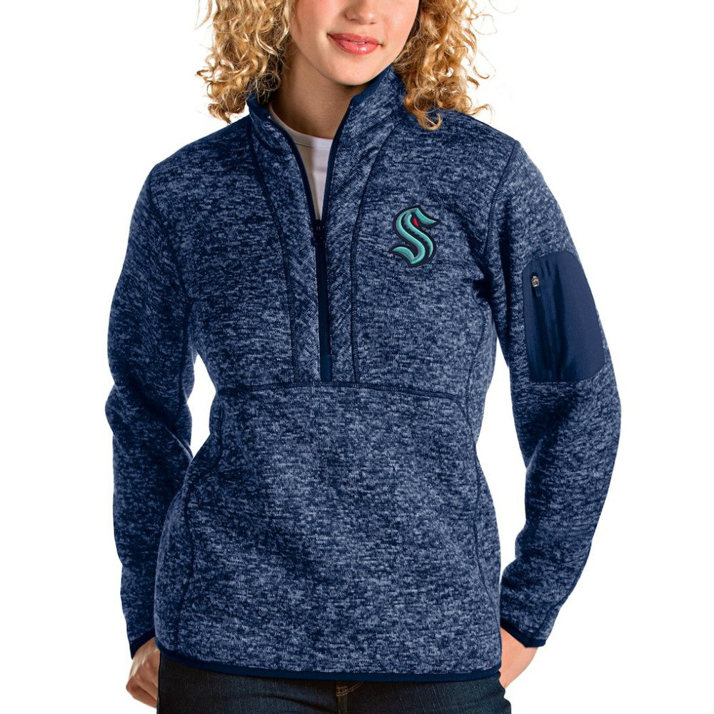 Seattle Kraken Antigua Women's Fortune Half-Zip Sweatshirt -  NHL Sweatshirts