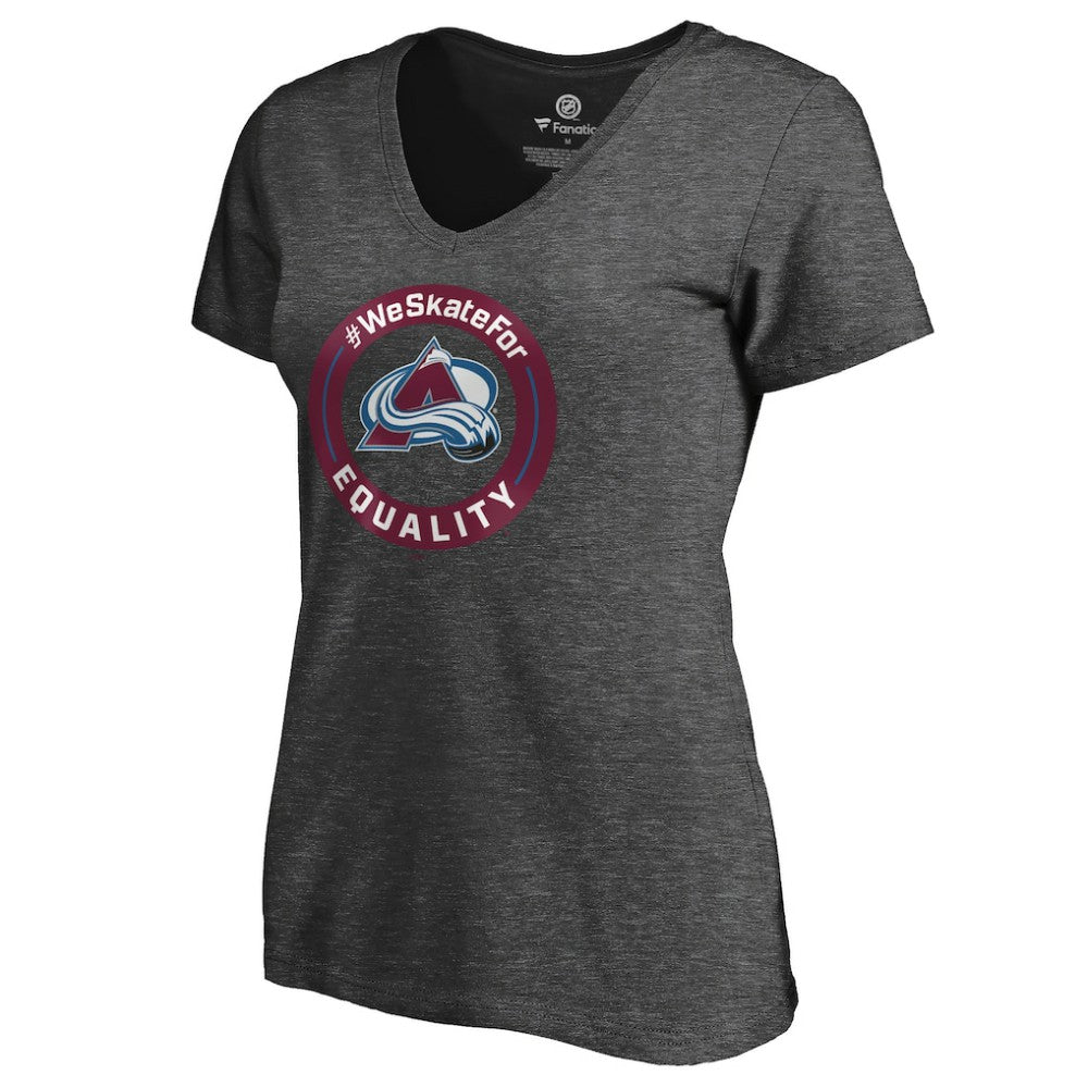 Colorado Avalanche Women's #WeSkateFor V-Neck T-Shirt -  NHL T-shirts