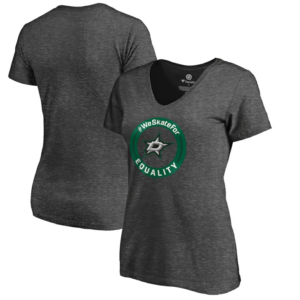 Dallas Stars Women's #WeSkateFor V-Neck T-Shirt -  NHL T-shirts