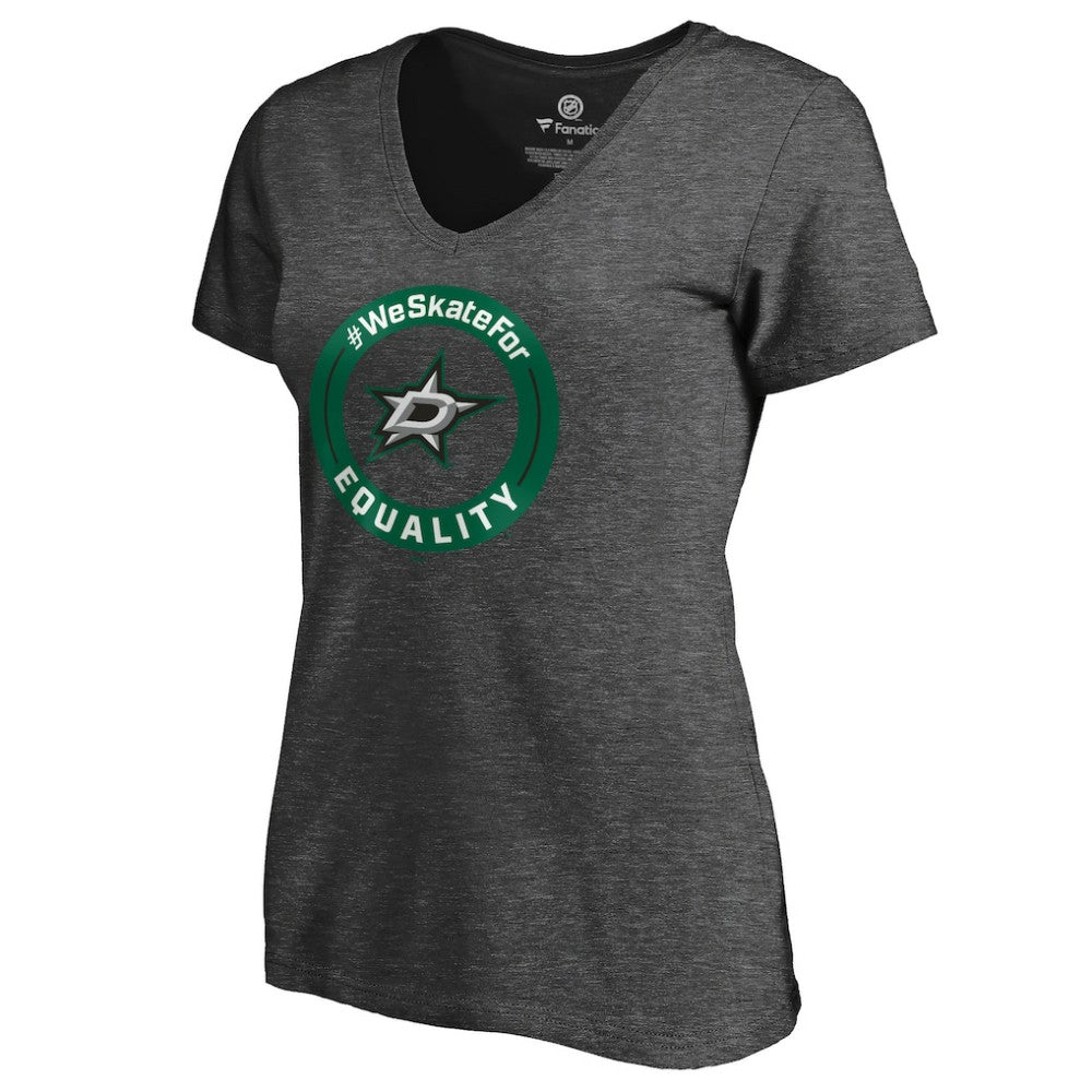 Dallas Stars Women's #WeSkateFor V-Neck T-Shirt -  NHL T-shirts