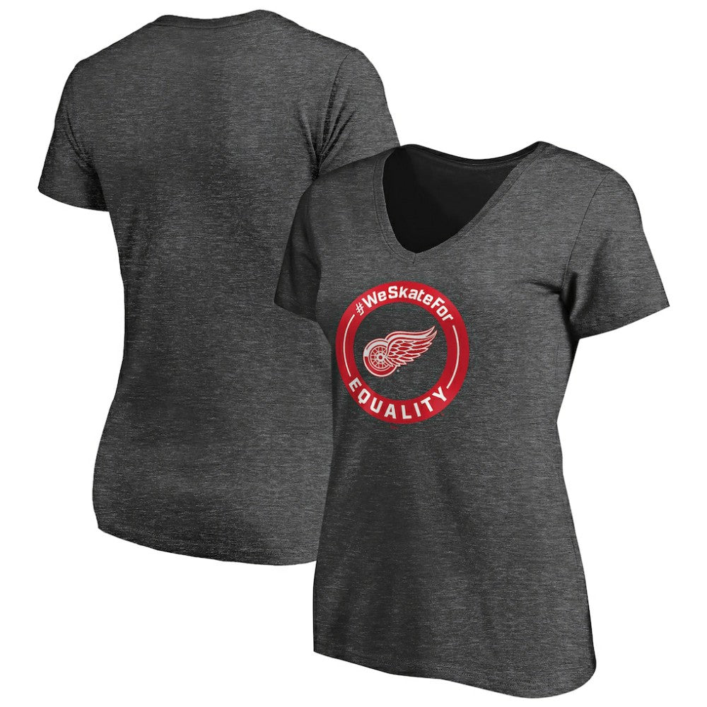 Detroit Red Wings Women's #WeSkateFor V-Neck T-Shirt -  NHL T-shirts