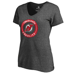 New Jersey Devils Women's #WeSkateFor V-Neck T-Shirt -  NHL T-shirts