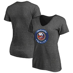New York Islanders Women's #WeSkateFor V-Neck T-Shirt -  NHL T-shirts