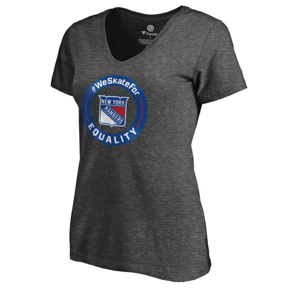 New York Rangers Women's #WeSkateFor V-Neck T-Shirt -  NHL T-shirts