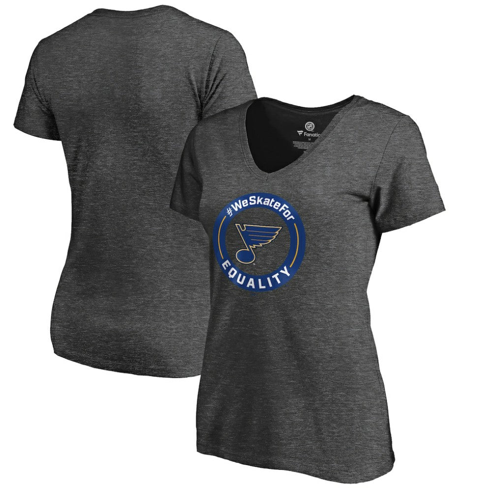 St. Louis Blues Women's #WeSkateFor V-Neck T-Shirt -  NHL T-shirts