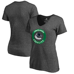 Vancouver Canucks Women's #WeSkateFor V-Neck T-Shirt -  NHL T-shirts