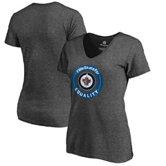 Winnipeg Jets Women's #WeSkateFor V-Neck T-Shirt -  NHL T-shirts