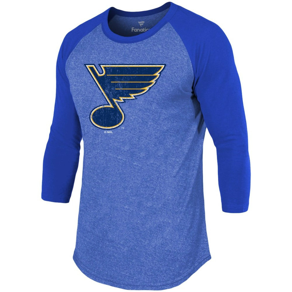 Jordan Binnington St. Louis Blues Fanatics Name & Number Tri-Blend Raglan 3/4-Sleeve T-Shirt -  NHL T-shirts