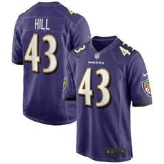 Baltimore Ravens Justice Hill  Game Jersey | NFL Near me