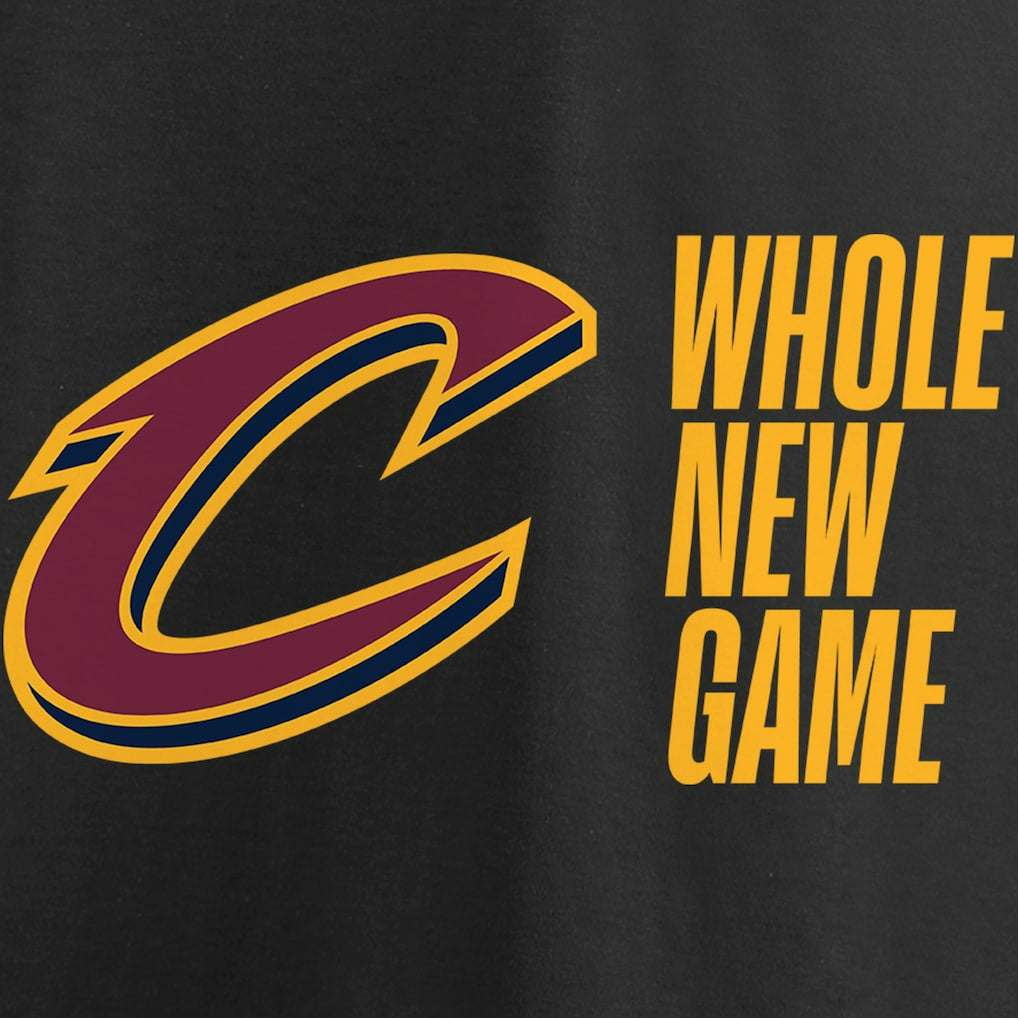 Black Cleveland Cavaliers Whole New Game Team T-Shirt sale | NBA