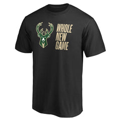 Black Milwaukee Bucks Whole New Game Team T-Shirt | NBA