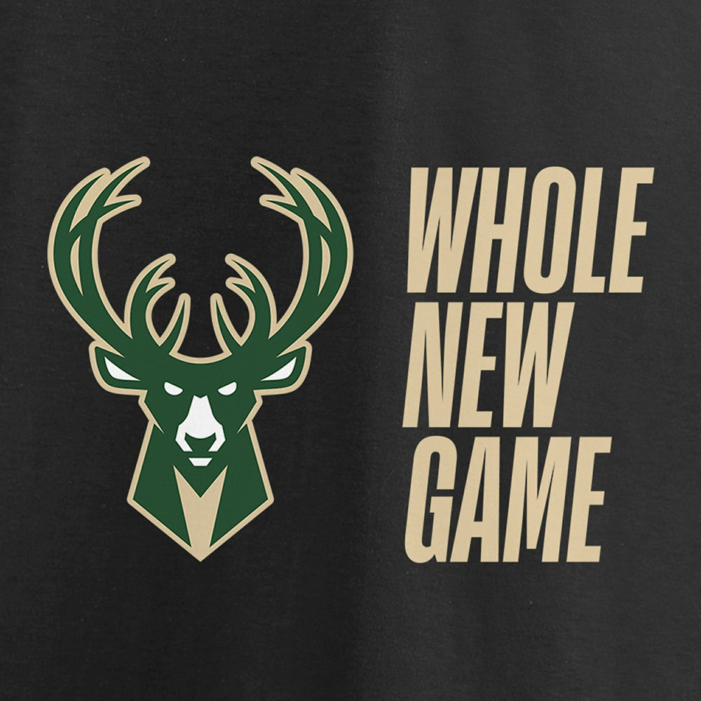 Black Milwaukee Bucks Whole New Game Team T-Shirt | NBA