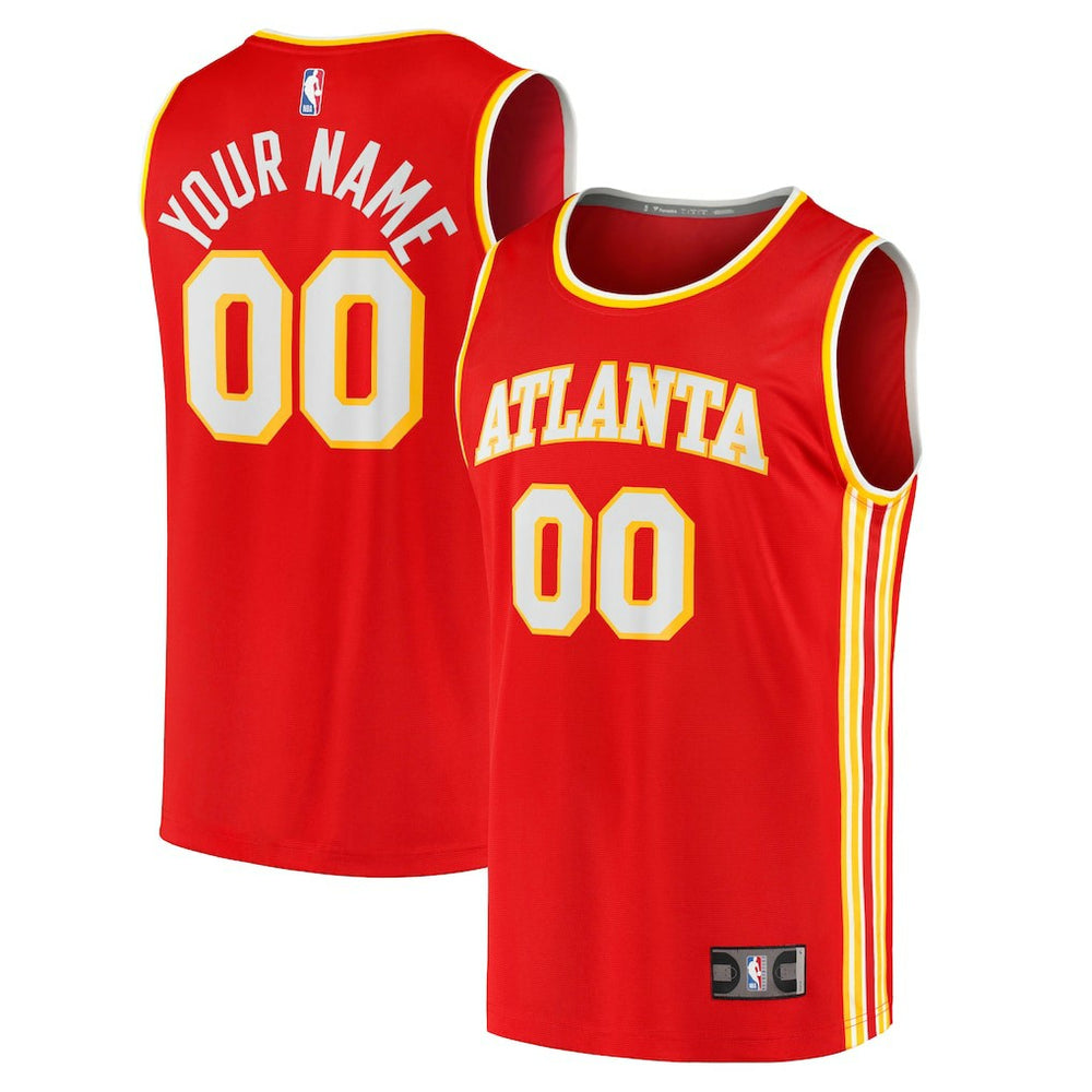 Red Atlanta Hawks Fast Break Replica Custom Jersey | NBA