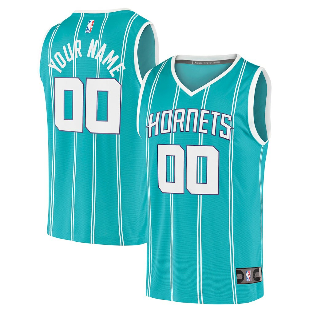 Teal Charlotte Hornets Fast Break Replica Custom Jersey | NBA
