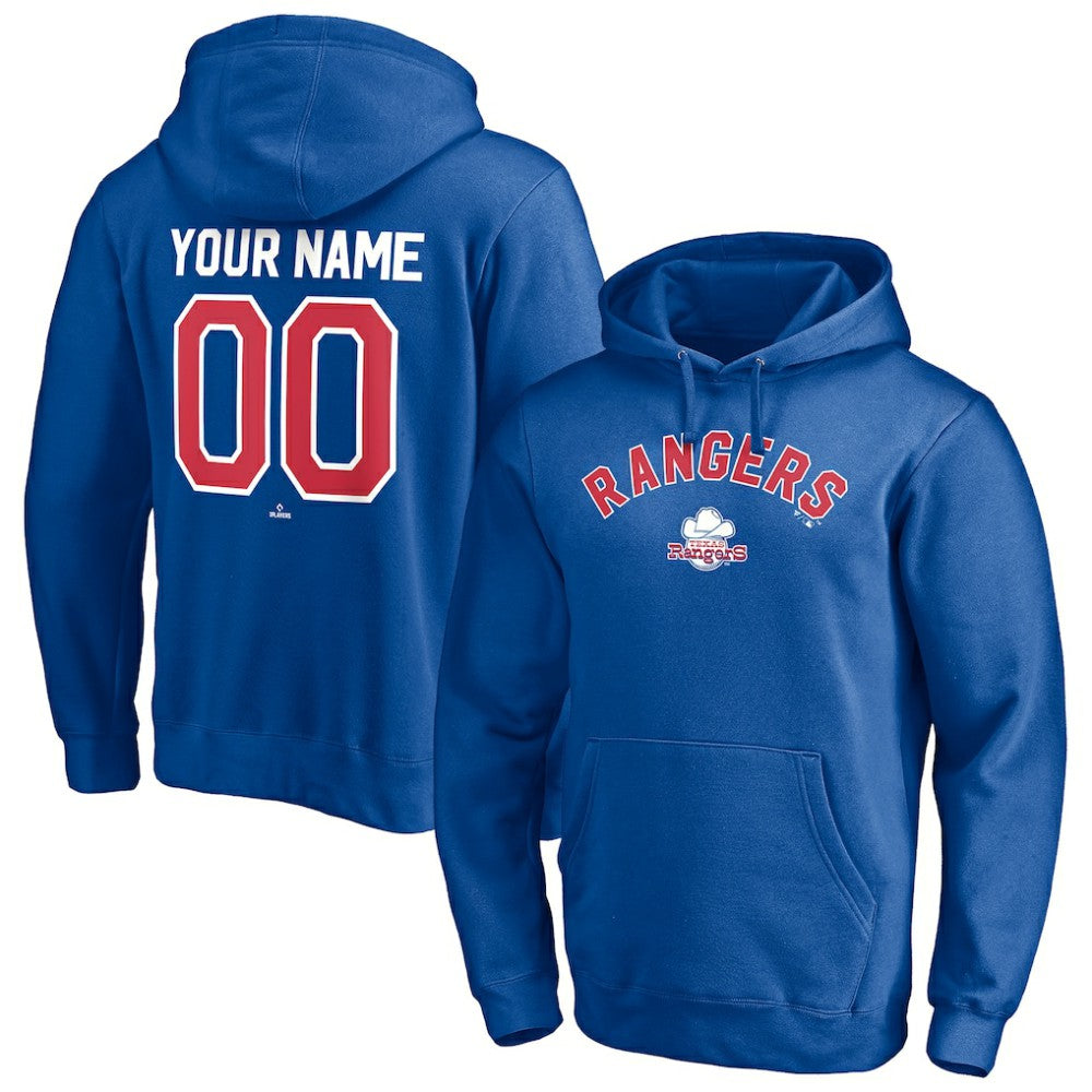 Texas Rangers Cooperstown Winning Streak Personalized Name & Number Pullover Hoodie - MLB Hoodies