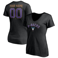 Arizona Diamondbacks Women's Cooperstown Winning Streak Personalized Name & Number V-Neck T-Shirt - MLB T-shirts
