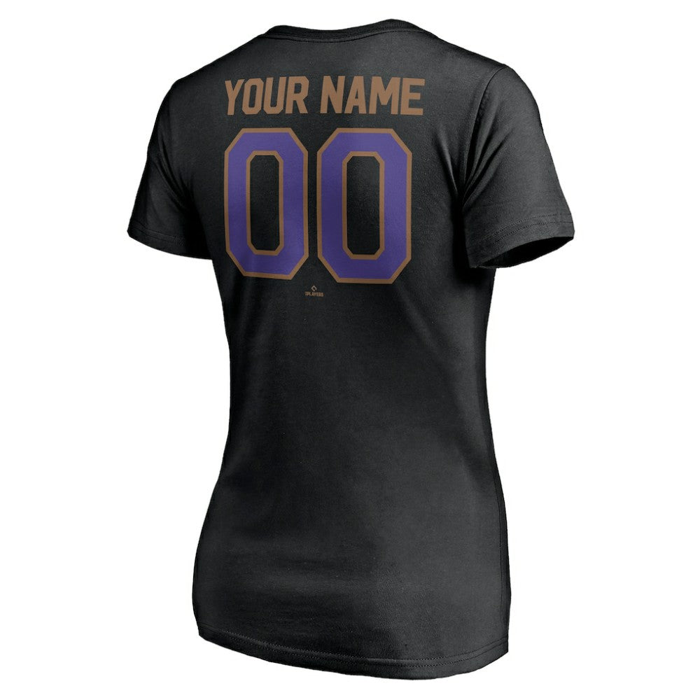 Arizona Diamondbacks Women's Cooperstown Winning Streak Personalized Name & Number V-Neck T-Shirt - MLB T-shirts