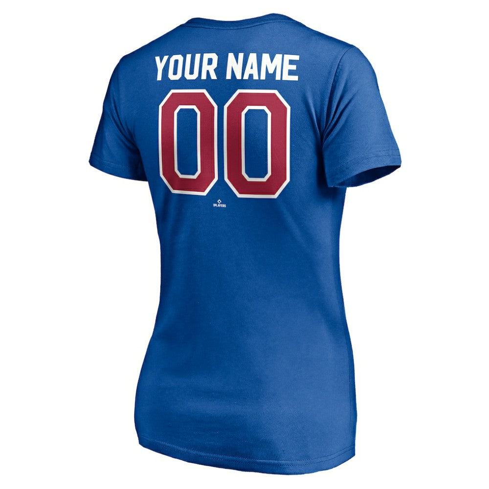 Atlanta Braves Women's Cooperstown Winning Streak Personalized Name & Number V-Neck T-Shirt - MLB T-shirts