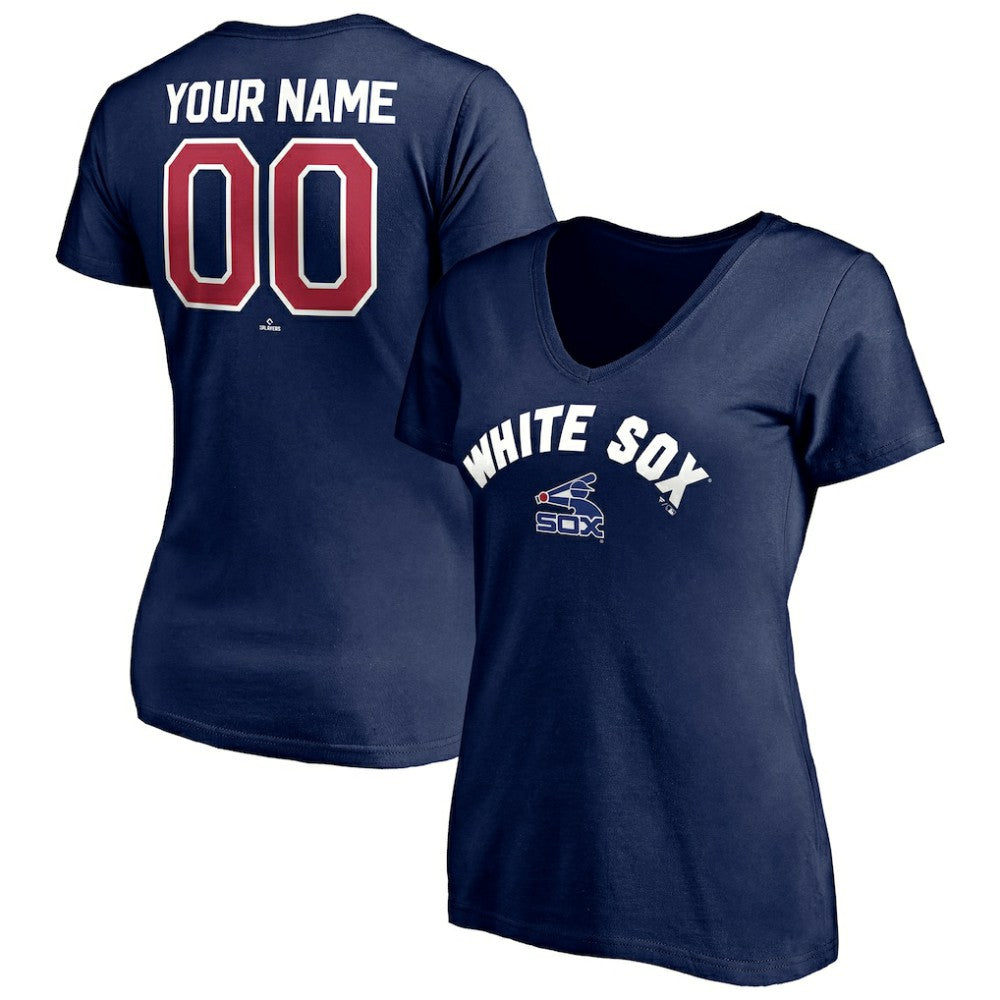 Chicago White Sox Women's Cooperstown Winning Streak Personalized Name & Number V-Neck T-Shirt - MLB T-shirts