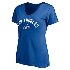 Los Angeles Dodgers Women's Cooperstown Winning Streak Personalized Name & Number V-Neck T-Shirt - MLB T-shirts