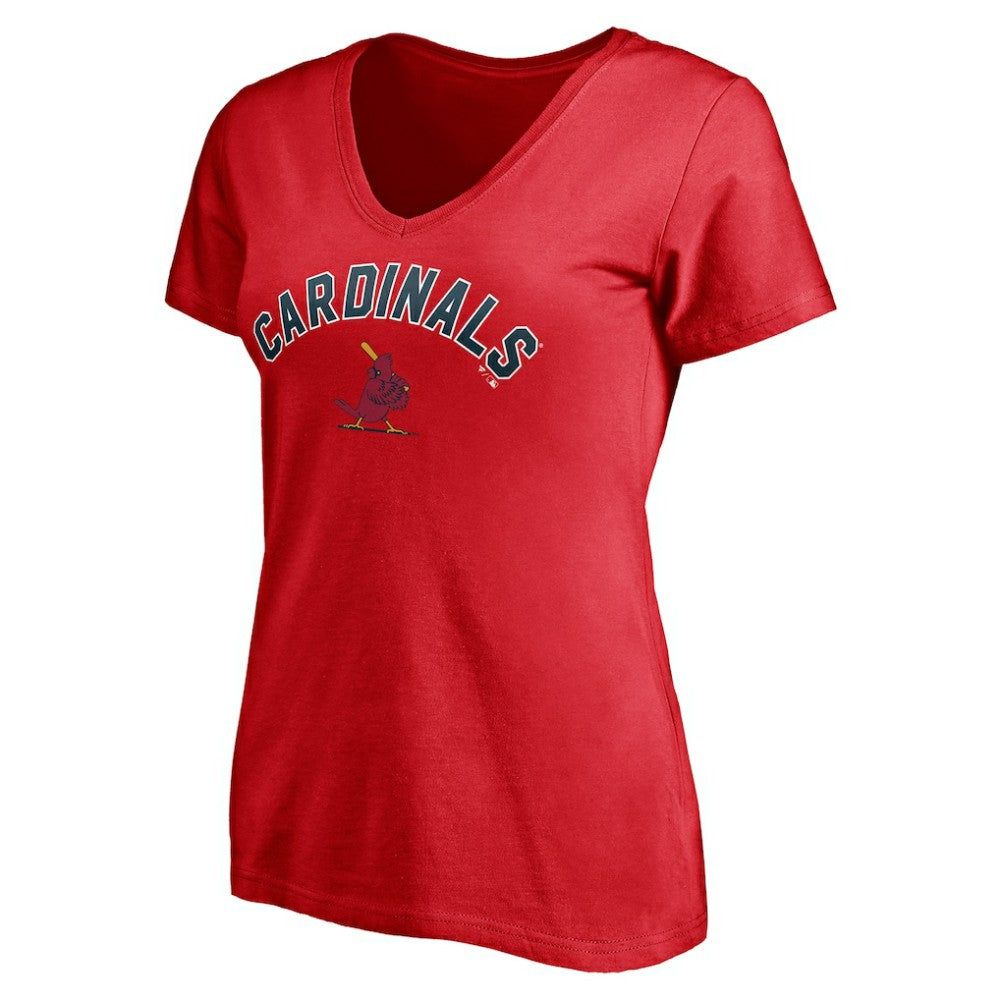 St. Louis Cardinals Women's Cooperstown Winning Streak Personalized Name & Number V-Neck T-Shirt - MLB T-shirts