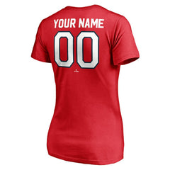 Washington Nationals Women's Cooperstown Winning Streak Personalized Name & Number V-Neck T-Shirt - MLB T-shirts