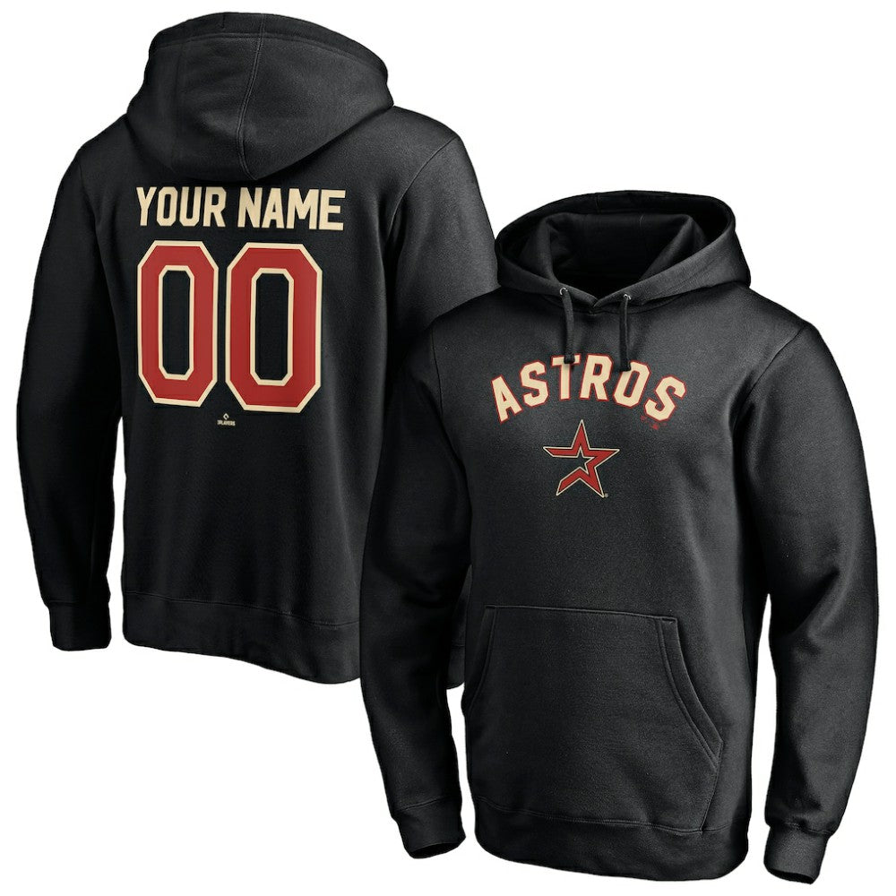 Houston Astros Cooperstown Winning Streak Alternate Personalized Name & Number Pullover Hoodie - MLB Hoodies