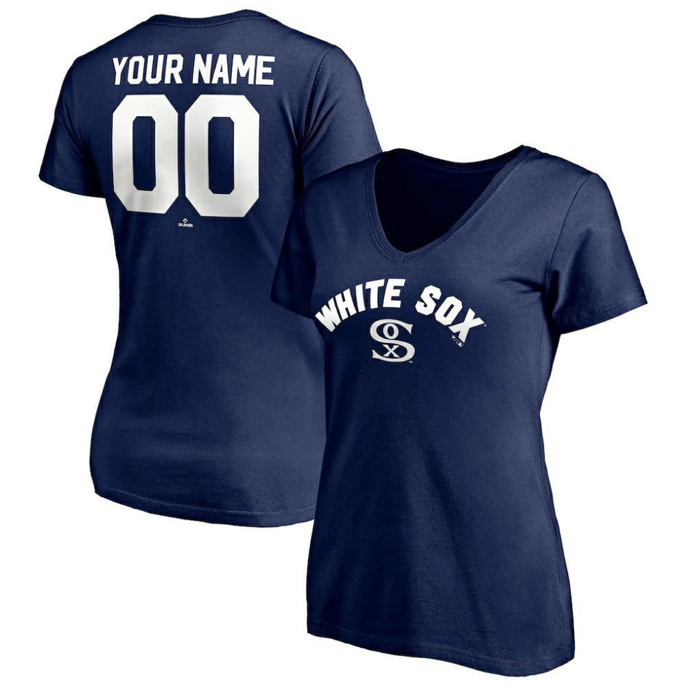 Chicago White Sox Women's Cooperstown Winning Streak Alternate Personalized Name & Number V-Neck T-Shirt - MLB T-shirts